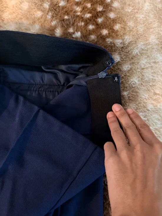 Ann Taylor Navy Wide Leg Pants High Rise Stretch Workwear 12 - Picture 4 of 8